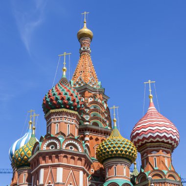 Moskova, Rusya, üzerinde 31 Mayıs 2016. Kızıl Meydan Pokrovsky Katedrali'nde (Aziz Basil Katedrali).