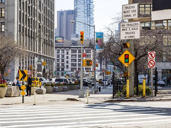 NEW YORK, États-Unis, le 16 mars 2016. New York. Paysage urbain typique — Photo