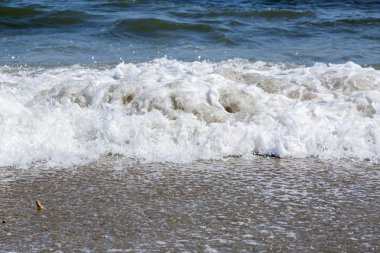 Deniz manzara. Dalgalar sörf satırında