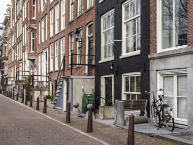 Amsterdam, Hollanda üzerinde 31 Mart 2016. Tipik kentsel görünümü.