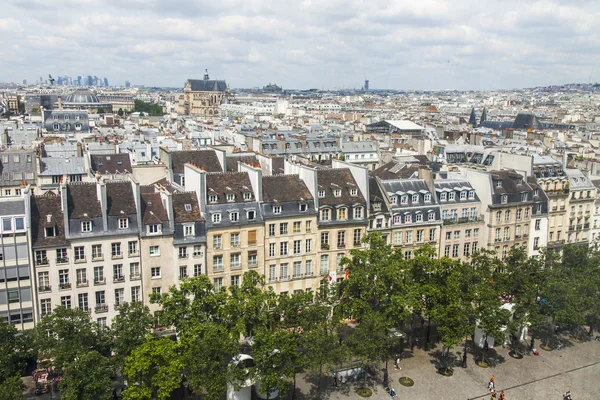 PARIS, FRANÇA, em 6 de julho de 2016. Panorama. Vista da galeria de vistoria do Centro Georges Pompidou — Fotografia de Stock
