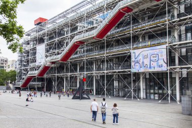 Paris, Fransa, 6 Temmuz 2016. Centre Georges Pompidou cephe