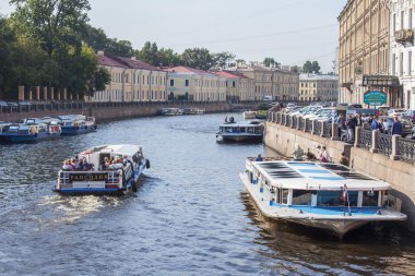 St Petersburg, Rusya, üzerinde 21 Ağustos 2016. Kentsel görünümü. Yusupov nehir set of mimari kompleks