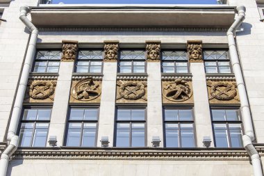 St Petersburg, Rusya, üzerinde 21 Ağustos 2016. Mimari parça tarihsel bir cephe bina