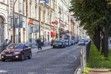 St Petersburg, Rusya, üzerinde 21 Ağustos 2016. Kentsel görünümü. Bolshaya Konyushennaya sokak