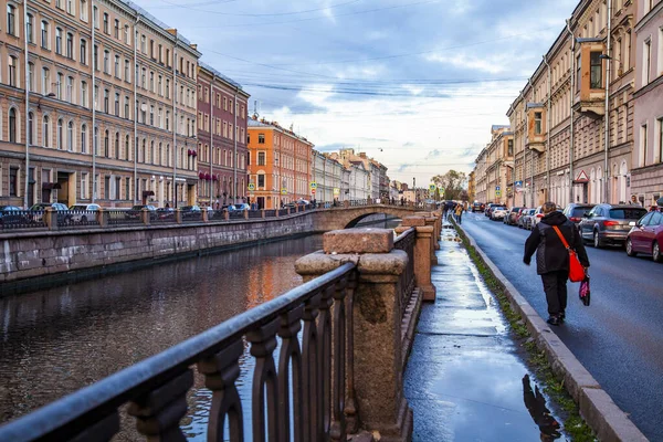 San Petersburgo Rusia Octubre 2020 Vista Del Canal Griboyedov Sus —  Fotos de Stock