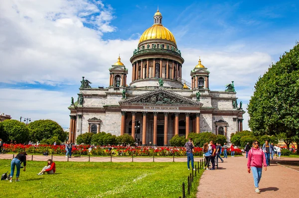 Sankt Petersburg Ryssland Juli 2020 Största Attraktionerna Staden Isaac Katedralen — Stockfoto