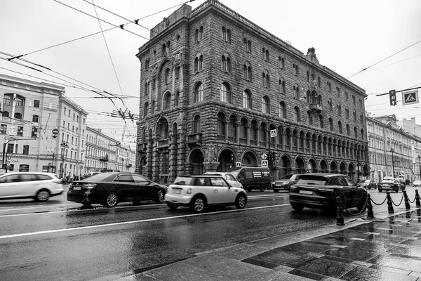 Saint Petersburg Rusya Ekim 2020 Nevsky Yağmurlu Havalarda Şehrin Ana — Stok fotoğraf