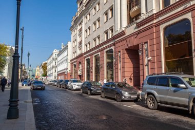 Moskova, Rusya, 11 Ağustos 2020. Şehir merkezinin tarihi kısmı, manzaralı şehir manzarası