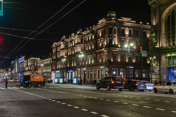 เซนต เตอร สเบ สเซ ลาคม 2020 Nevsky Prospekt ถนนสายหล กของเม — ภาพถ่ายสต็อก