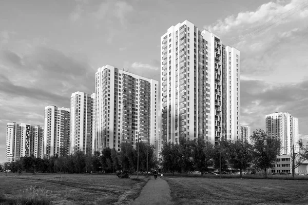 Petrohrad Rusko Října2020 Podzimní Malebný Obrázek Vícepodlažní Moderní Budovy — Stock fotografie