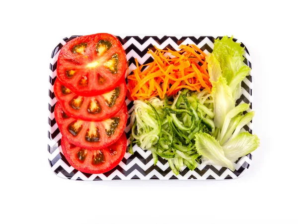 Surtido Verduras Frescas Plato — Foto de Stock