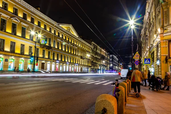 Petrohrad Rusko Října2020 Výhled Město Večerních Hodinách — Stock fotografie