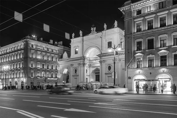 Petrohrad Rusko Října2020 Něvský Prospekt Hlavní Ulice Města Večerních Hodinách — Stock fotografie