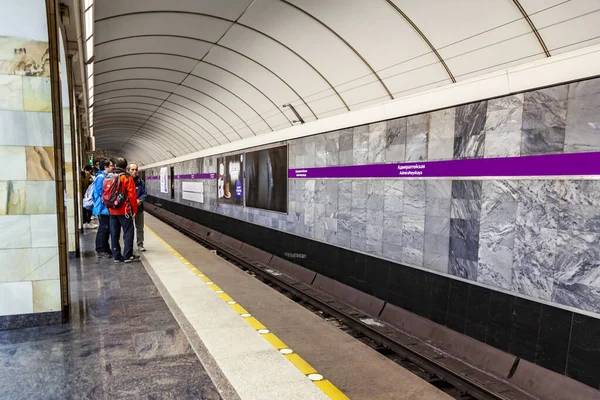 Sankt Petersburg Ryssland Juli 2020 Interiör Stationen Admiralteyskaya — Stockfoto