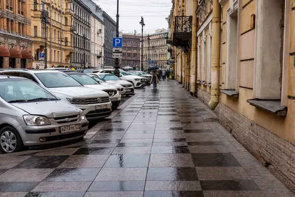 San Petersburgo Rusia Junio 2020 Vista Calle Parte Histórica Ciudad — Foto de Stock