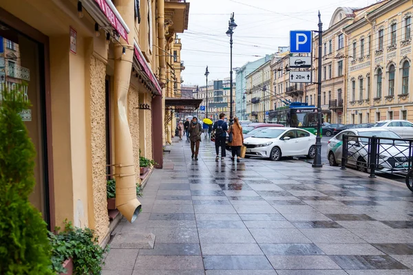 San Petersburgo Rusia Junio 2020 Vista Calle Parte Histórica Ciudad —  Fotos de Stock