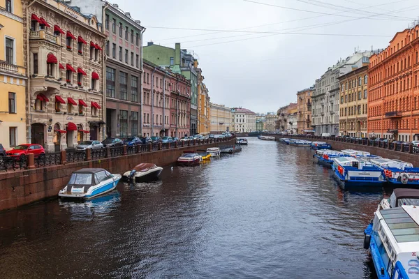 Petersburg Russland Oktober 2020 Blick Auf Den Fluss Moika Und — Stockfoto