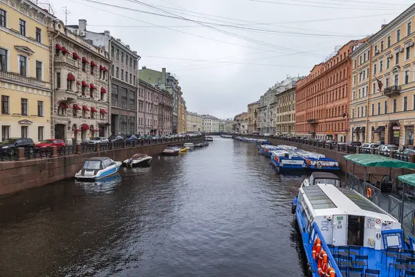 São Petersburgo Rússia Outubro 2020 Vista Rio Moika Seus Pitorescos — Fotografia de Stock