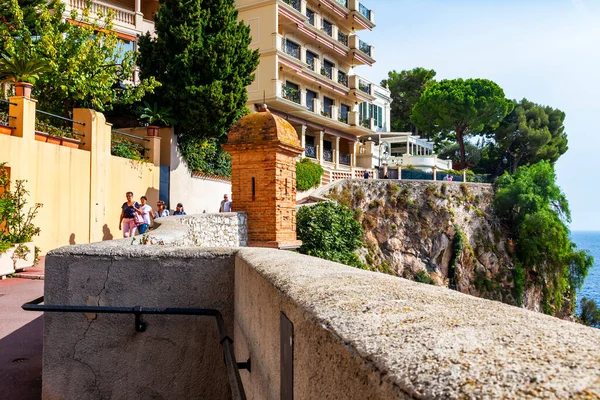 Monte Carlo Mónaco Octubre 2019 Fragmento Antigua Muralla Fortaleza — Foto de Stock