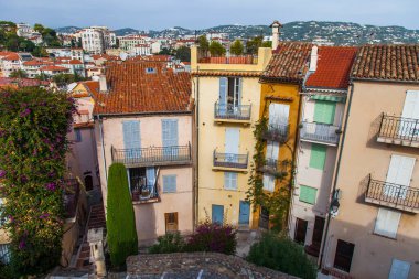 Cannes, Fransa, 12 Ekim 2019. Şehrin manzarası yüksek bir gözlem güvertesinden.