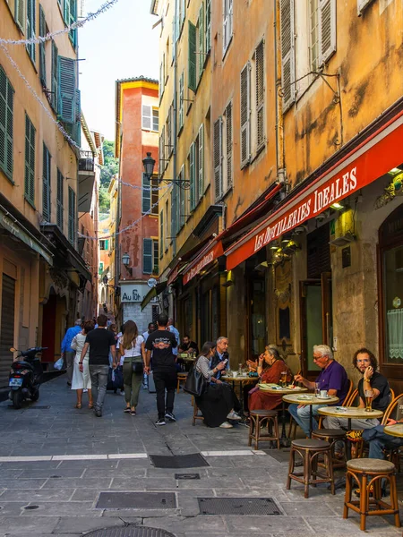 Nice France October 2019 Fragment Architectural Ensemble Street Old Town — Stock Photo, Image