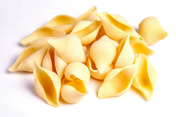Italian Pasta Crude Conchiglie Table — Stock Photo, Image