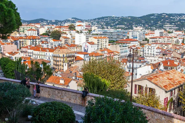 Cannes France Octobre 2019 Vue Panoramique Ville Depuis Une Terrasse — Photo