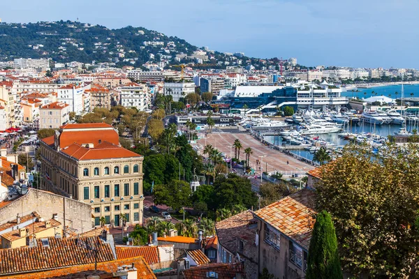 Cannes France Octobre 2019 Vue Panoramique Ville Depuis Une Terrasse — Photo