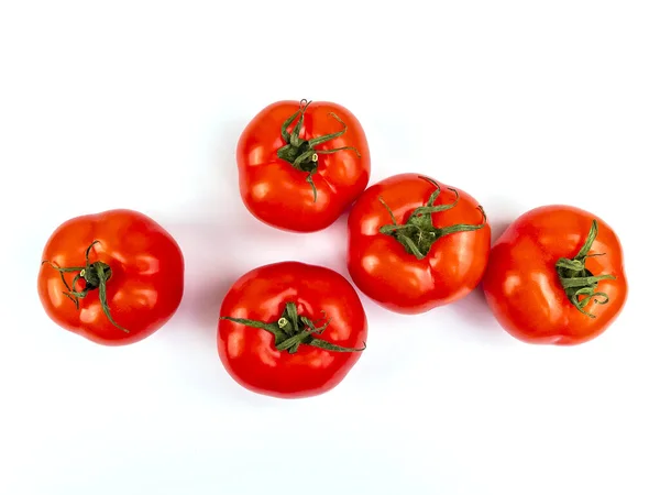 Fresh Rape Tomatoes Table Flat Lay — Stock Photo, Image