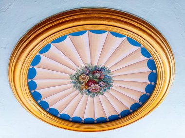 Moskova, Rusya, 25 Mart 2021. Şehrin tarihi semtinin mimari topluluğu. İç kısmın parçası