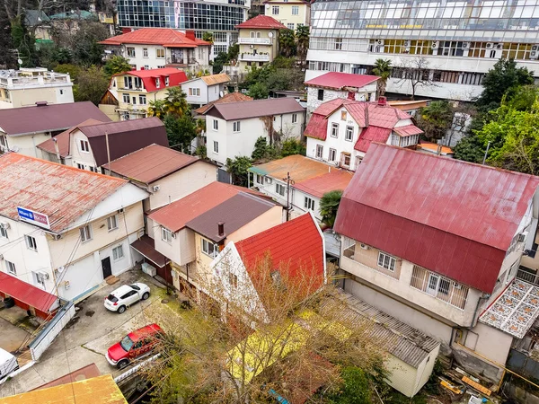 Soči Rusko Dubna2021 Typická Městská Krajina Zamračený Jarní Den — Stock fotografie