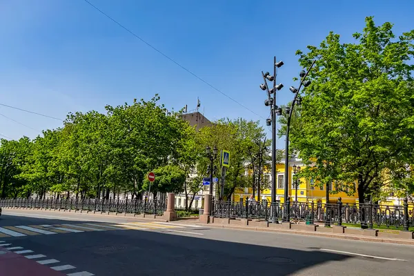 Moskva Ryssland Maj 2021 Natursköna Stadslandskap Rozhdestvensky Boulevard — Stockfoto