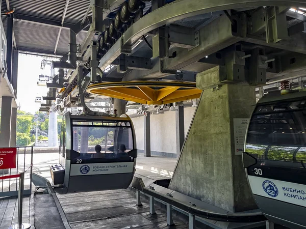 Moscow Russia May 2021 Cable Car Station Vorobyovy Gory — Stock Photo, Image