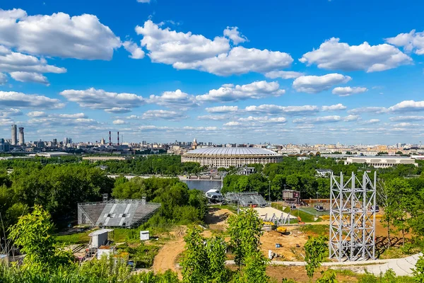 Moskau Russland Mai 2021 Blick Von Der Aussichtsplattform Auf Vorobjovy — Stockfoto