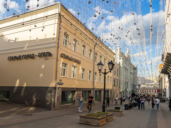 Moskou Rusland Mei 2021 Het Architectonische Ensemble Van Beroemde Winkelstraat — Stockfoto