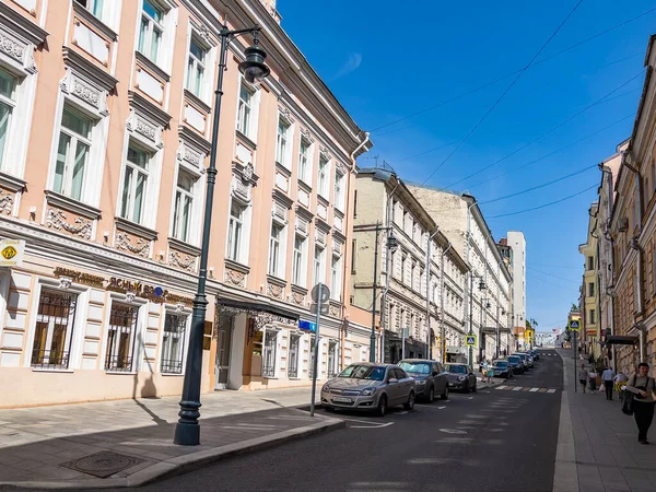 Moscou Rússia Maio 2021 Conjunto Arquitetônico Rua Típica Parte Histórica — Fotografia de Stock