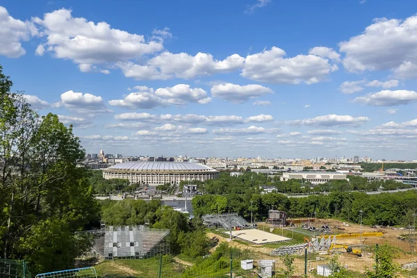 Moskau Russland Mai 2021 Blick Von Der Aussichtsplattform Auf Vorobjovy — Stockfoto