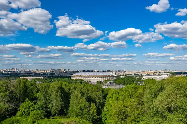 Moskau Russland Mai 2021 Blick Von Der Aussichtsplattform Auf Vorobjovy — Stockfoto
