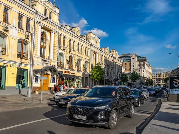 Москва Россия Мая 2021 Года Архитектурный Ансамбль Типичной Улицы Исторической — стоковое фото