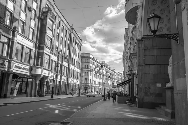 Moscow Russia June 2021 Myasnitskaya Street Fragment Architectural Ensemble — Stock Photo, Image