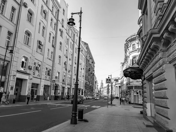 Moskva Rusko Května2021 Architektonický Soubor Typické Ulice Historické Části Města — Stock fotografie