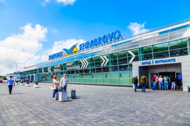 Kaliningrad, Rusya, 28 Haziran 2021. Uluslararası havaalanı binası Khrabrovo