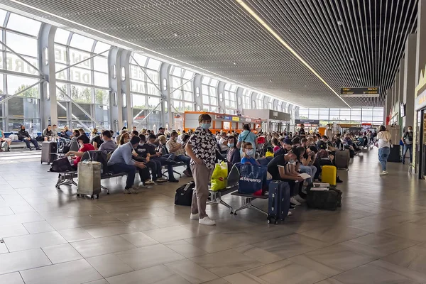 Kaliningrad Ryssland Juni 2021 Interiör Den Internationella Flygplatsen Khrabrovo Folk — Stockfoto