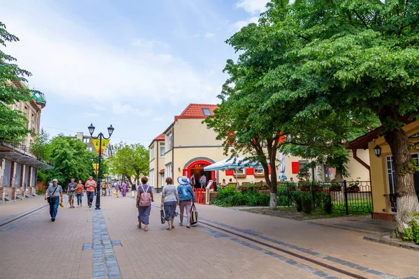 Zelenogradsk Rusya Haziran 2021 Kurortniy Caddesi Nin Mimari Topluluğu — Stok fotoğraf