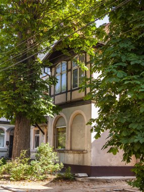 Zelenogradsk, Rusya, 28 Haziran 2021. Tarihsel kentsel gelişim alanında tipik mimari topluluk