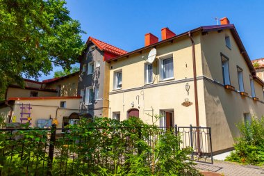 Zelenogradsk, Rusya, 28 Haziran 2021. Kurortniy Caddesi 'nin mimari topluluğu.