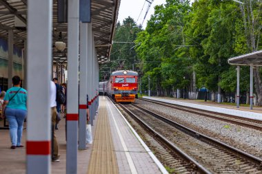Svetlogorsk, Rusya, 24 Haziran 2021. Tren istasyonuna yakın bir yerde.