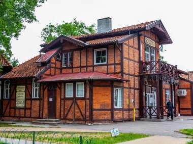 Zelenogradsk, Rusya, 28 Haziran 2021. Tarihsel kentsel gelişim alanında tipik mimari topluluk