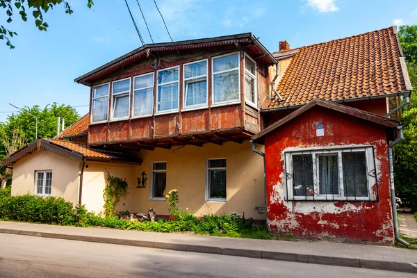 Zelenogradsk, Rusya, 28 Haziran 2023. Tarihsel kentsel gelişim alanında tipik mimari topluluk
